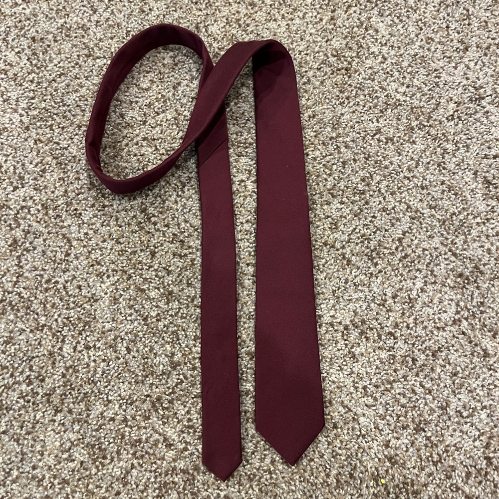 Birdy Grey Mens Necktie Maroon/Burgundy